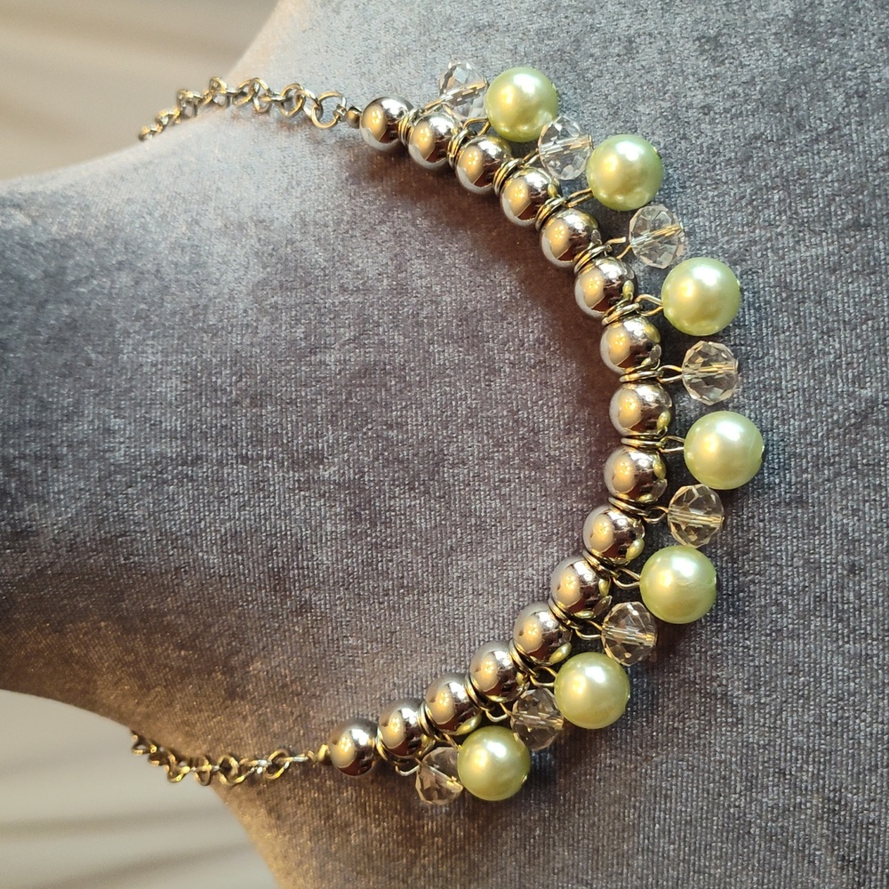 3/$15 NWT Paparazzi Mint Green Clear & Silver-tone Necklace & Earrings